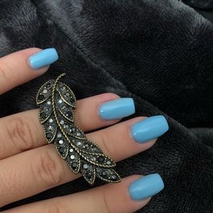 Feather Two Finger Ring